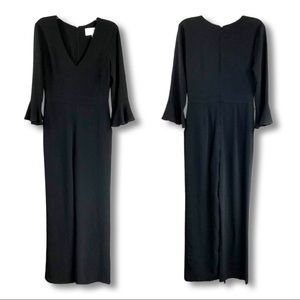 Charles Henry | ruffle sleeve jumpsuit w/ pockets